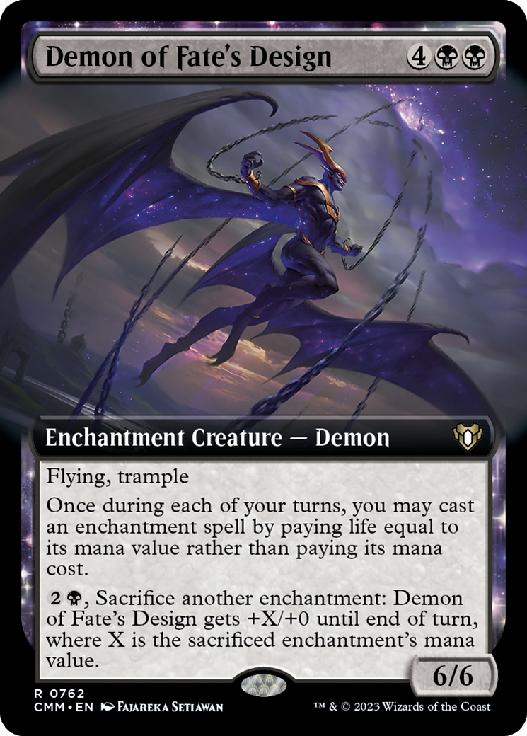 Demon of Fate's Design (Extended Art) [Commander Masters] | The Gaming Verse