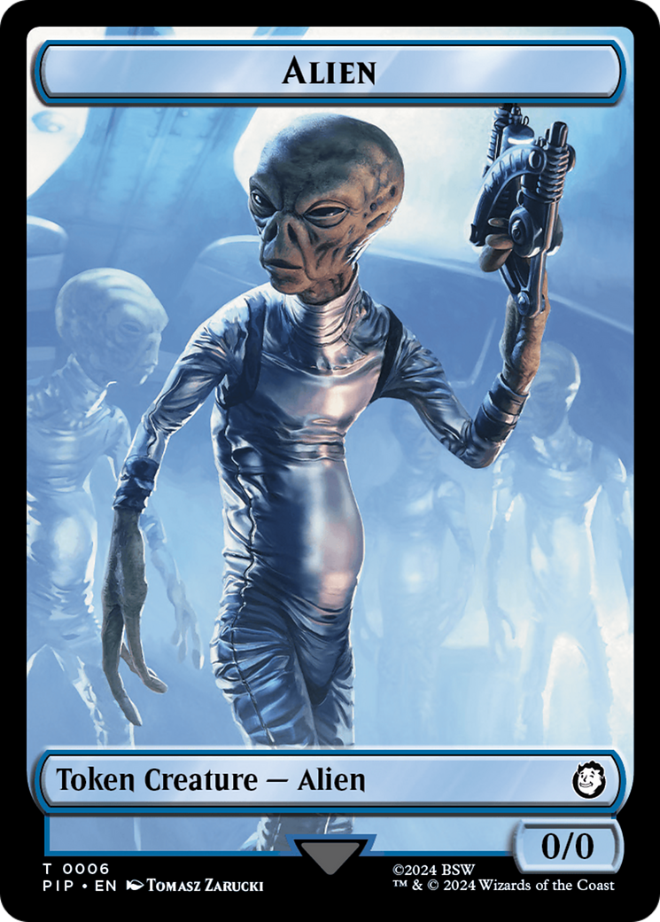 Radiation // Alien Double-Sided Token [Fallout Tokens] | The Gaming Verse