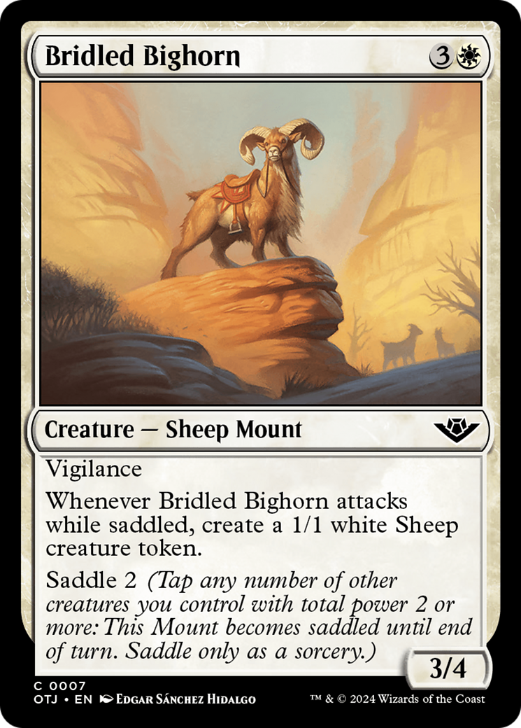 Bridled Bighorn [Outlaws of Thunder Junction] | The Gaming Verse