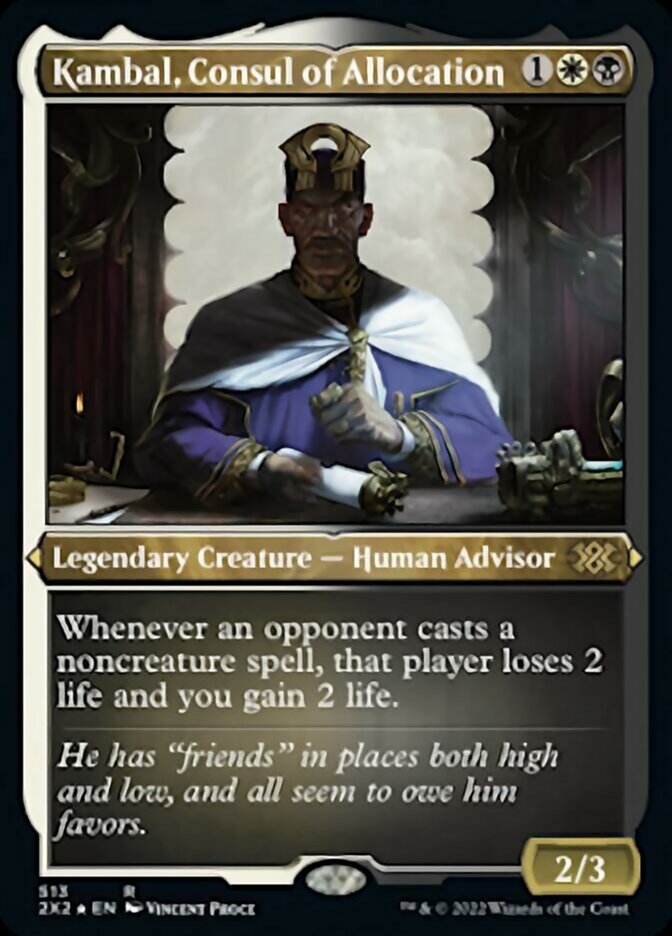 Kambal, Consul of Allocation (Foil Etched) [Double Masters 2022] | The Gaming Verse