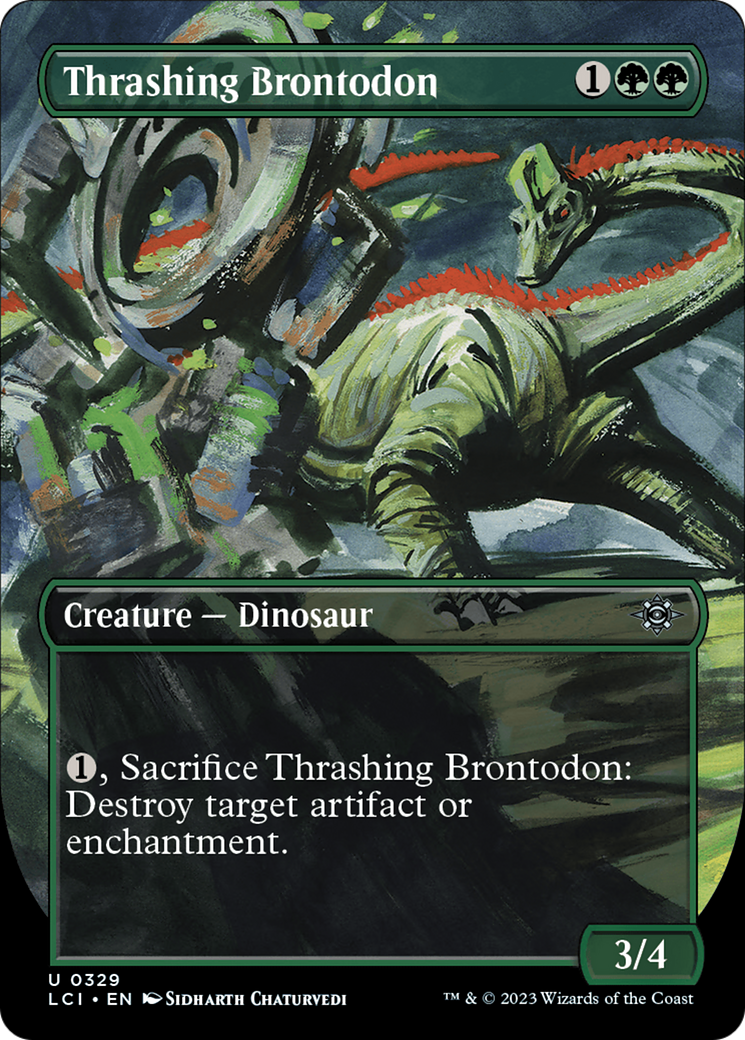 Thrashing Brontodon (Borderless) [The Lost Caverns of Ixalan] | The Gaming Verse