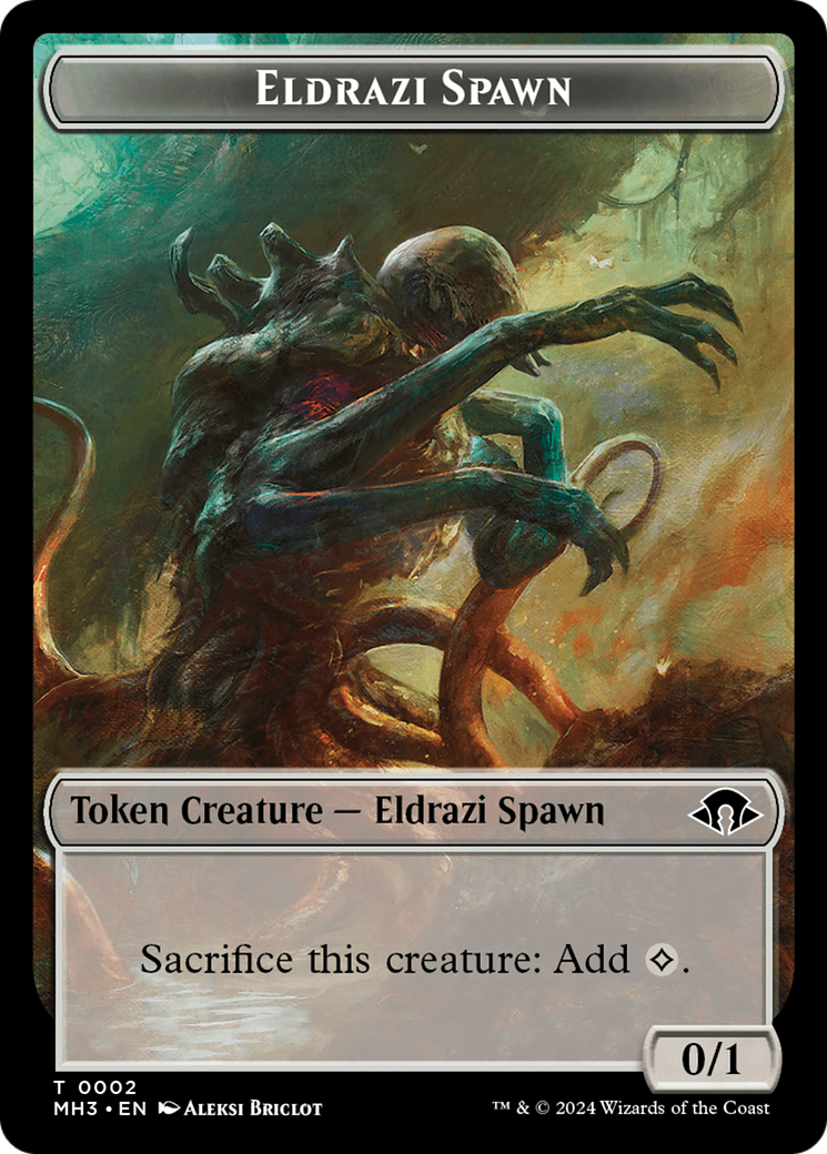 Eldrazi Spawn // Phyrexian Golem Double-Sided Token [Modern Horizons 3 Tokens] | The Gaming Verse