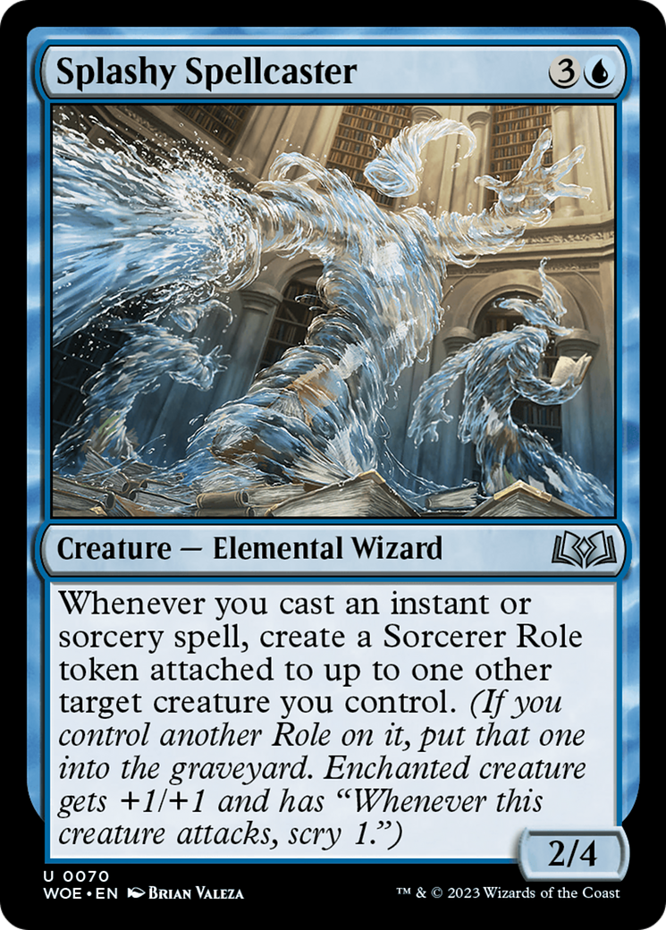 Splashy Spellcaster [Wilds of Eldraine] | The Gaming Verse