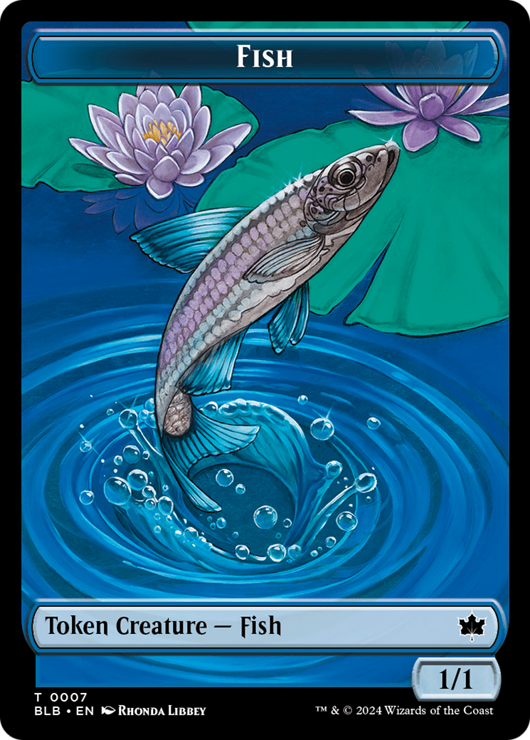 Fish // Tender Wildguide Double-Sided Token [Bloomburrow Tokens] | The Gaming Verse