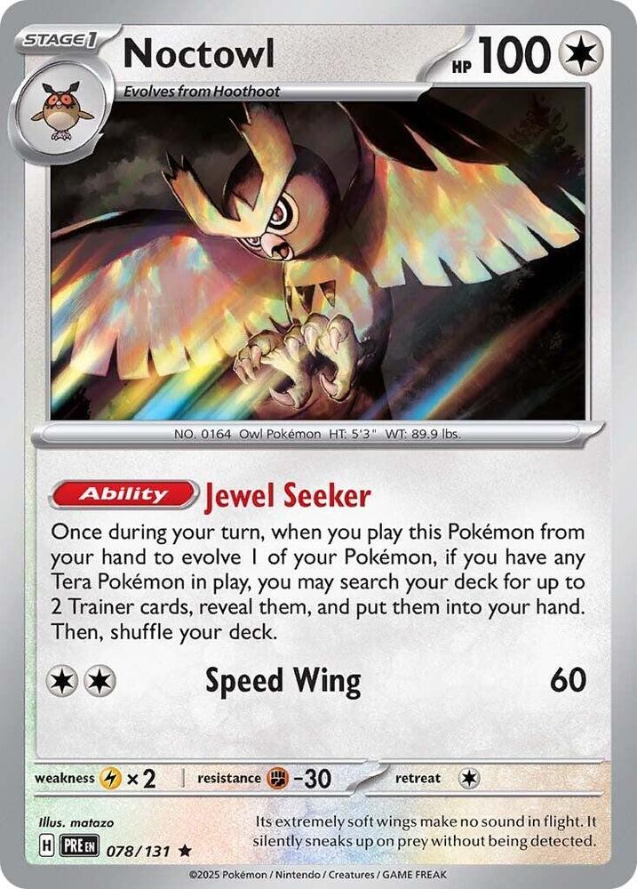 Noctowl (078/131) [Scarlet & Violet: Prismatic Evolutions] | The Gaming Verse