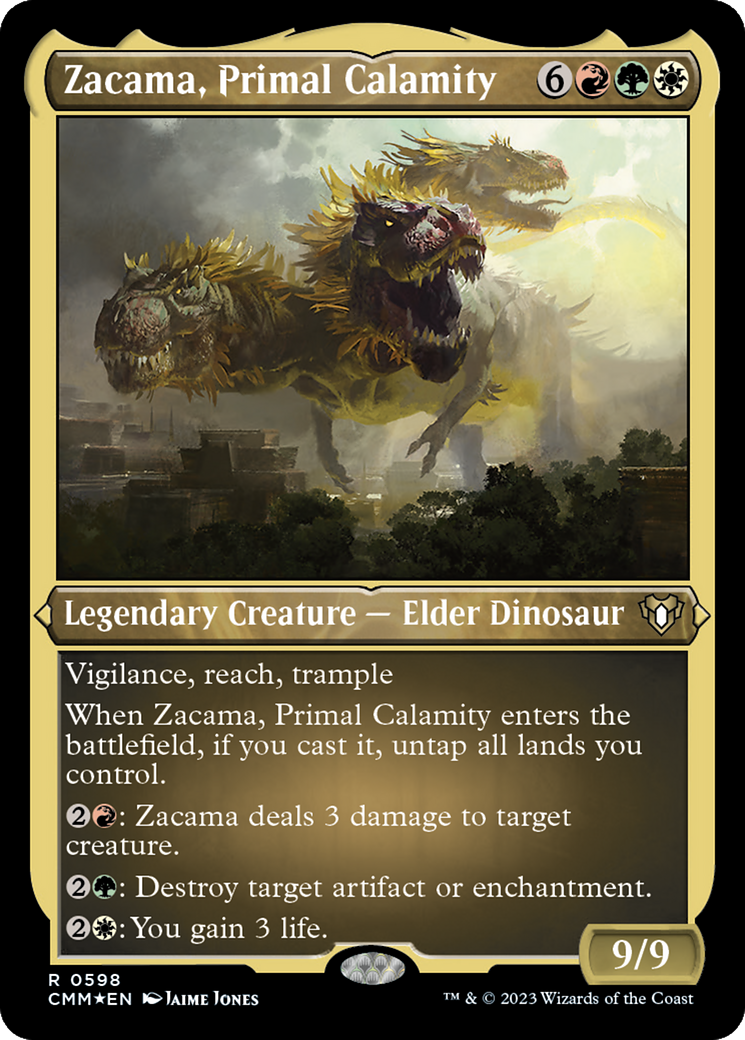 Zacama, Primal Calamity (Foil Etched) [Commander Masters] | The Gaming Verse