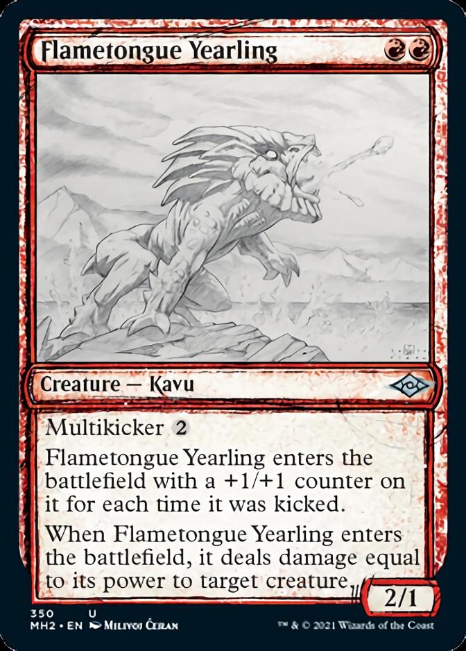 Flametongue Yearling (Sketch) [Modern Horizons 2] | The Gaming Verse