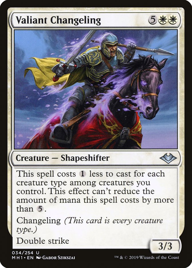 Valiant Changeling [Modern Horizons] | The Gaming Verse