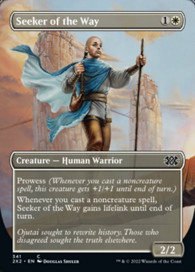 Seeker of the Way (Borderless Alternate Art) [Double Masters 2022] | The Gaming Verse