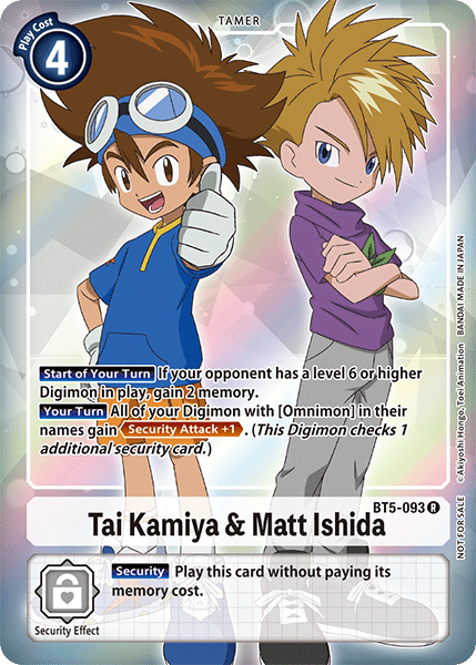 Tai Kamiya & Matt Ishida [BT5-093] (Buy-A-Box Promo) [Battle of Omni Promos] | The Gaming Verse