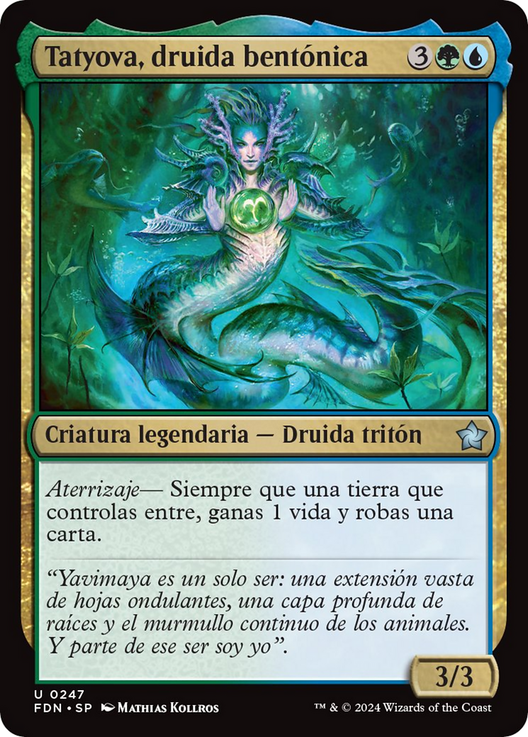 Tatyova, Benthic Druid [Foundations] | The Gaming Verse