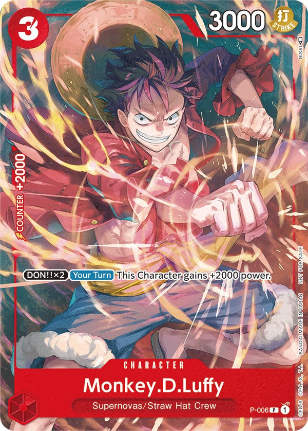 Monkey.D.Luffy (P-006) (Tournament Pack Vol. 1) [One Piece Promotion Cards] | The Gaming Verse