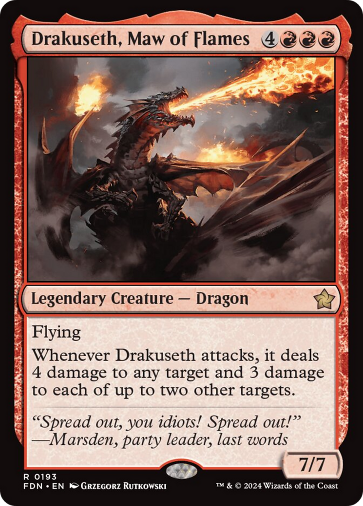 Drakuseth, Maw of Flames [Foundations] | The Gaming Verse