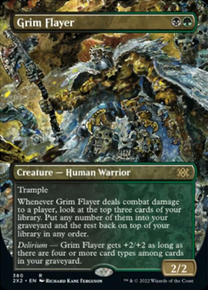 Grim Flayer (Borderless Alternate Art) [Double Masters 2022] | The Gaming Verse