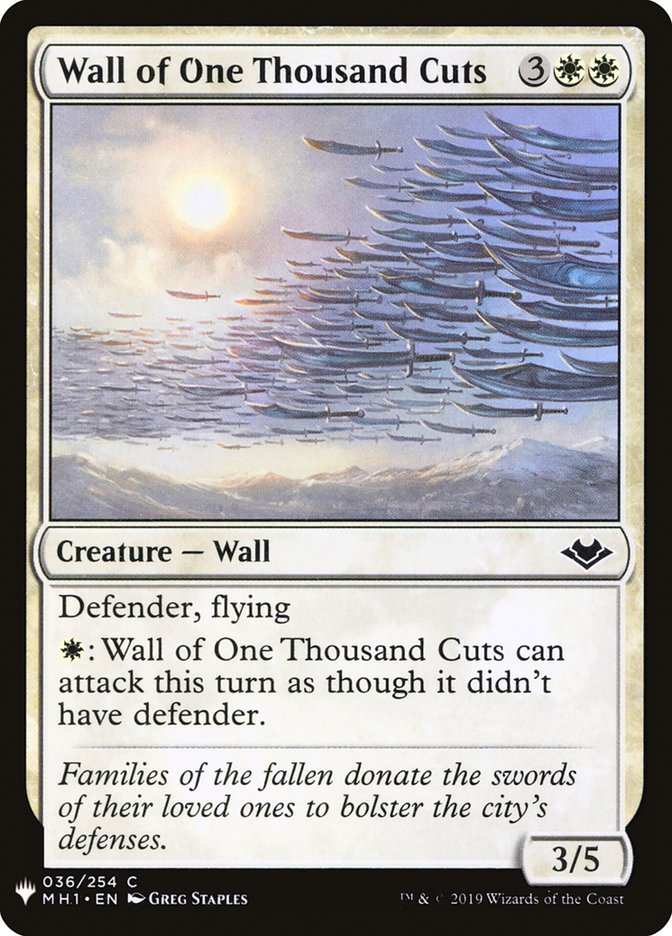 Wall of One Thousand Cuts [Mystery Booster] | The Gaming Verse