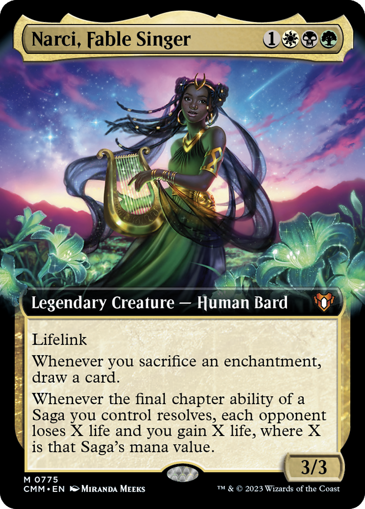 Narci, Fable Singer (Extended Art) [Commander Masters] | The Gaming Verse