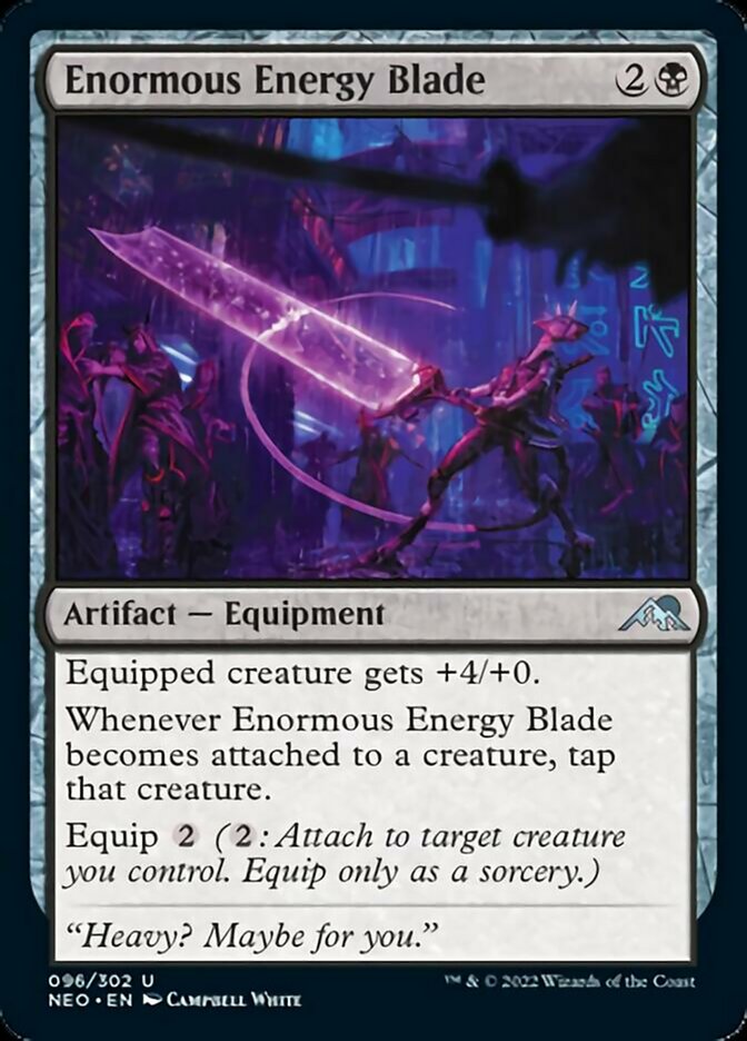 Enormous Energy Blade [Kamigawa: Neon Dynasty] | The Gaming Verse