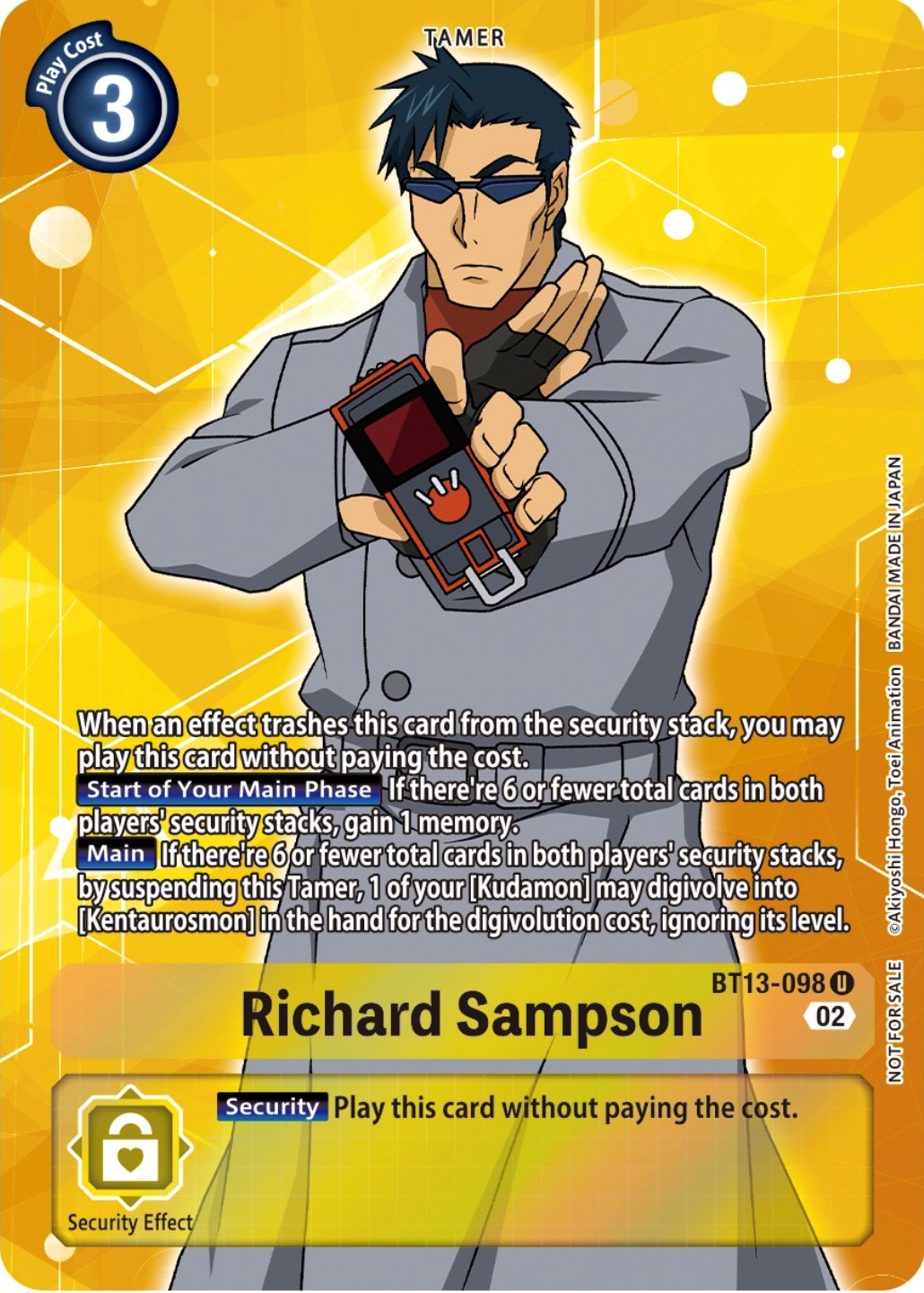 Richard Sampson [BT13-098] (Box Topper) [Versus Royal Knights Booster] | The Gaming Verse