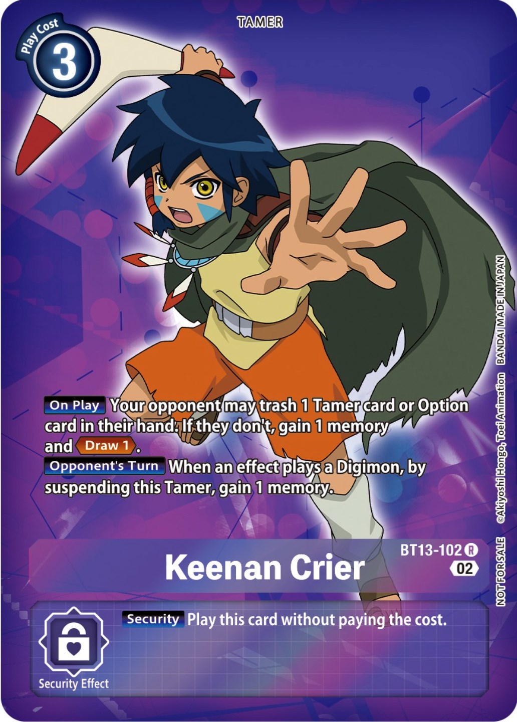 Keenan Crier [BT13-102] (Box Topper) [Versus Royal Knights Booster] | The Gaming Verse