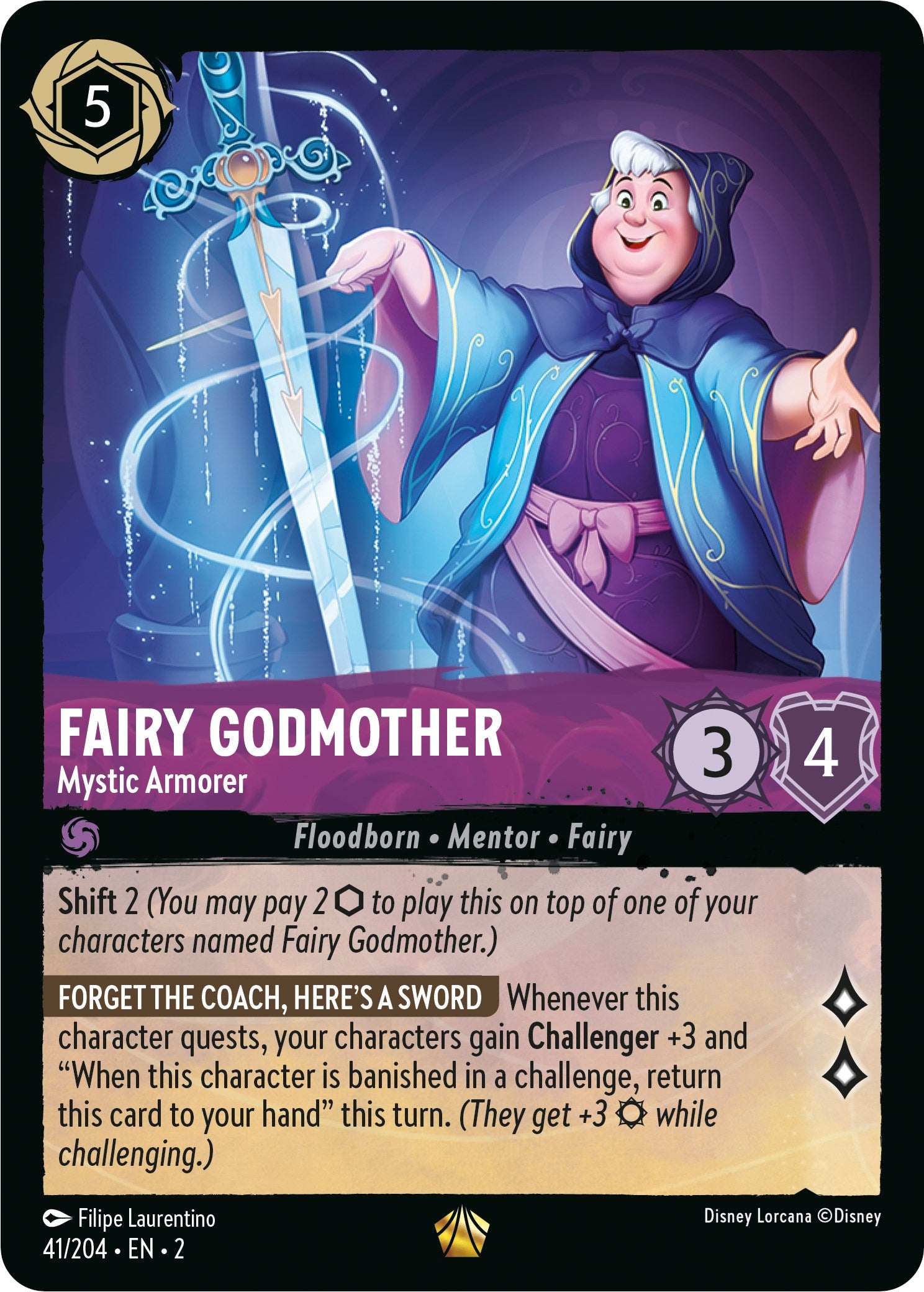 Fairy Godmother - Mystic Armorer (41/204) [Rise of the Floodborn] | The Gaming Verse