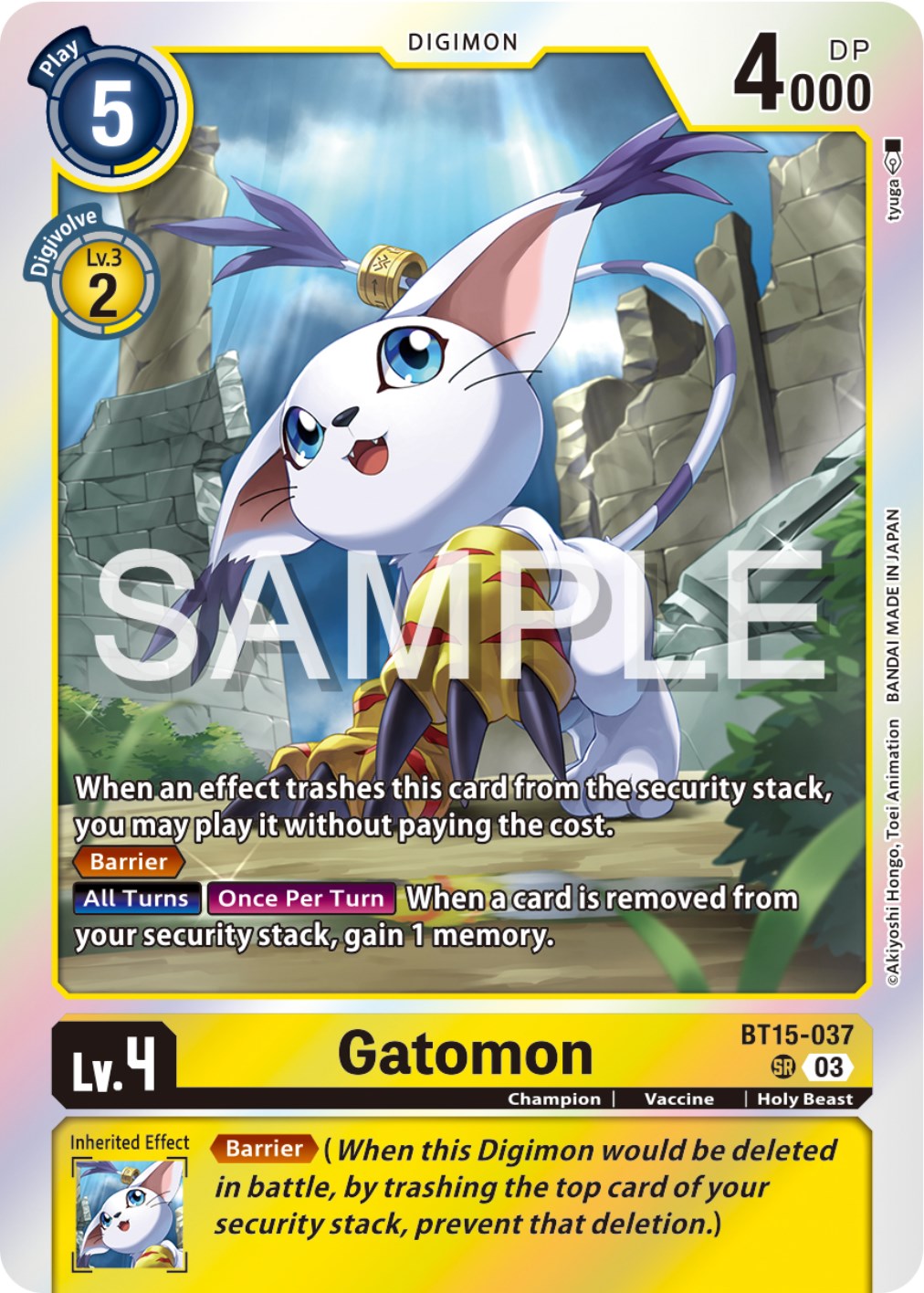 Gatomon [BT15-037] [Exceed Apocalypse] | The Gaming Verse