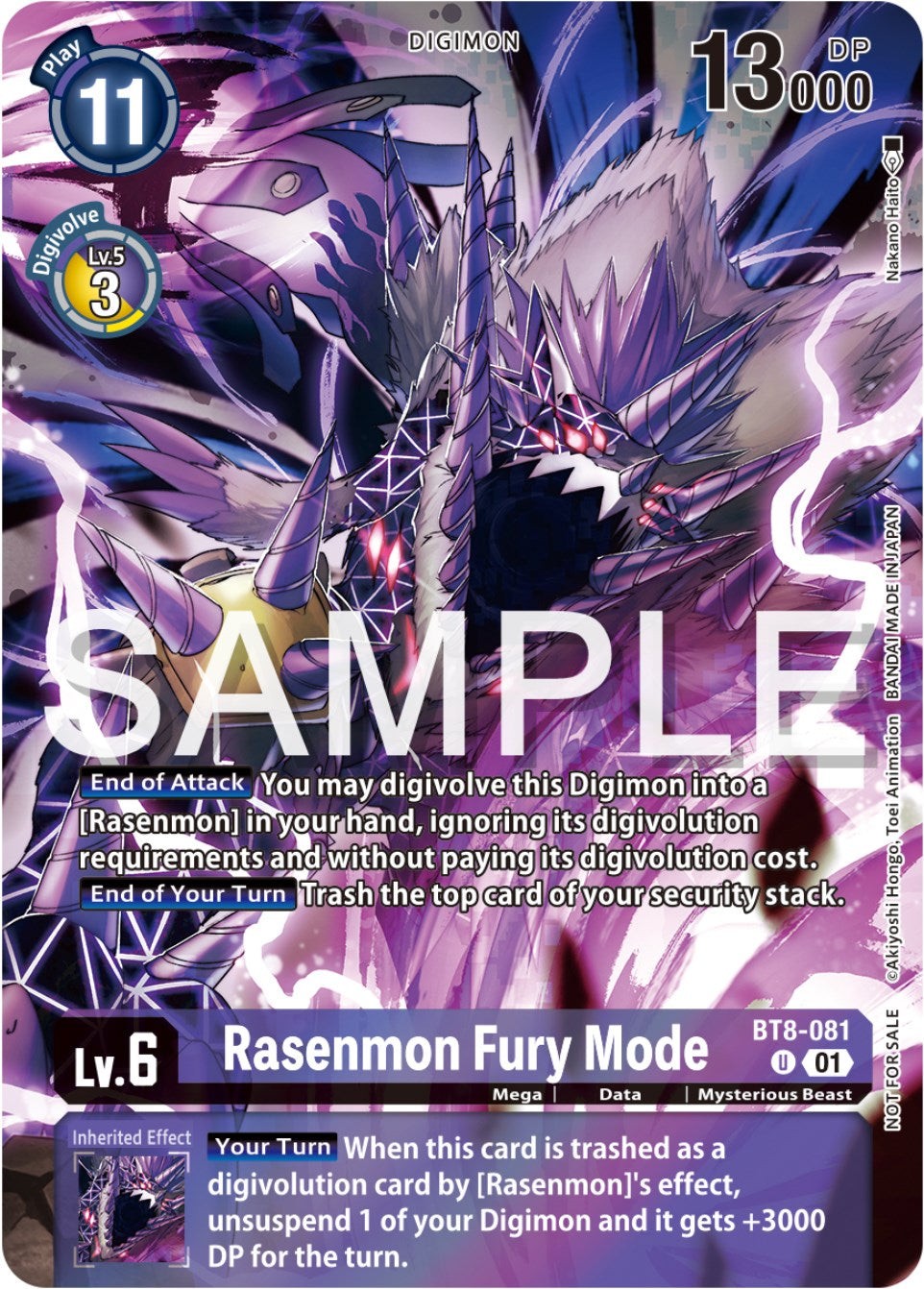 Rasenmon Fury Mode [BT8-081] (Official Tournament Pack Vol.12) [New Awakening Promos] | The Gaming Verse