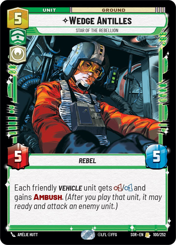 Wedge Antilles - Star of the Rebellion (100/252) [Spark of Rebellion] | The Gaming Verse