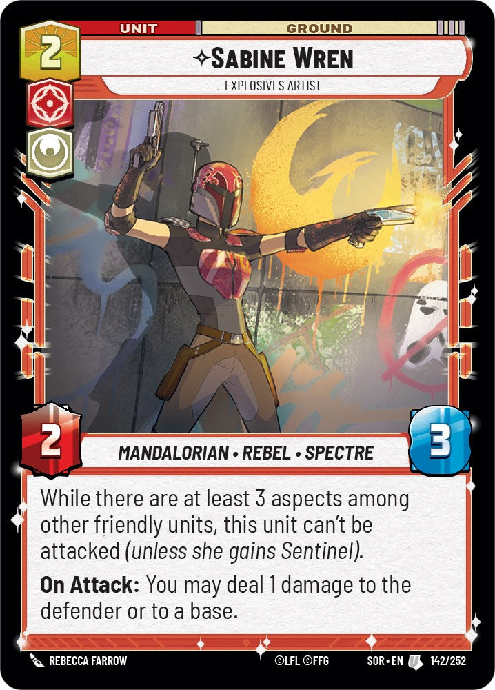 Sabine Wren - Explosives Artist (142/252) [Spark of Rebellion] | The Gaming Verse