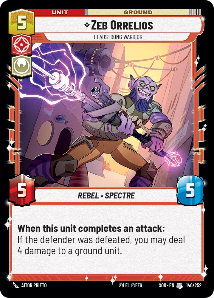 Zeb Orrelios - Headstrong Warrior (146/252) [Spark of Rebellion] | The Gaming Verse