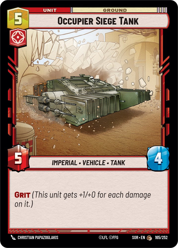 Occupier Siege Tank (165/252) [Spark of Rebellion] | The Gaming Verse