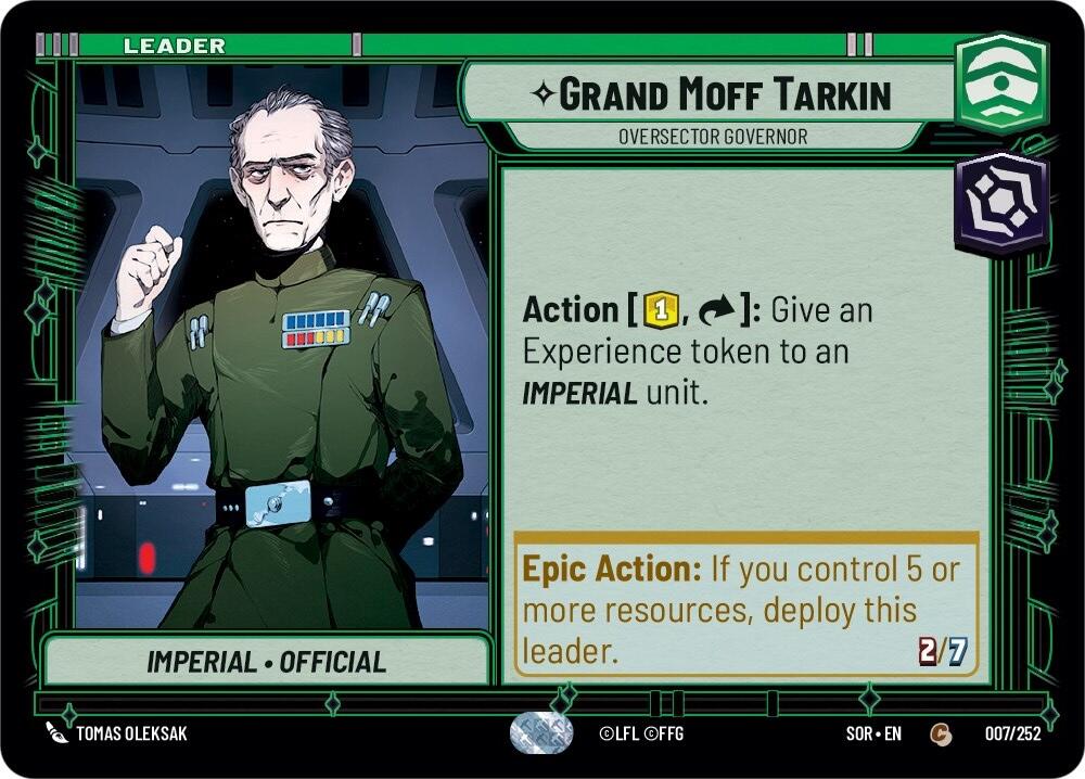 Grand Moff Tarkin - Oversector Governor (007/252) [Spark of Rebellion] | The Gaming Verse