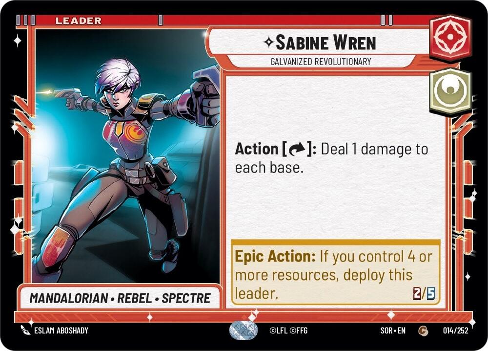 Sabine Wren - Galvanized Revolutionary (014/252) [Spark of Rebellion] | The Gaming Verse