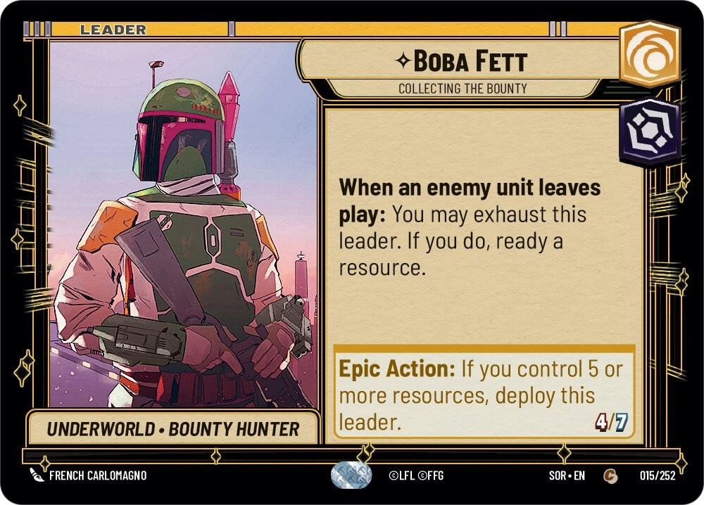 Boba Fett - Collecting the Bounty (015/252) [Spark of Rebellion] | The Gaming Verse