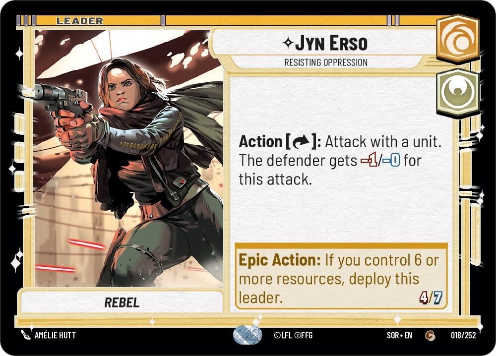 Jyn Erso - Resisting Oppression (018/252) [Spark of Rebellion] | The Gaming Verse