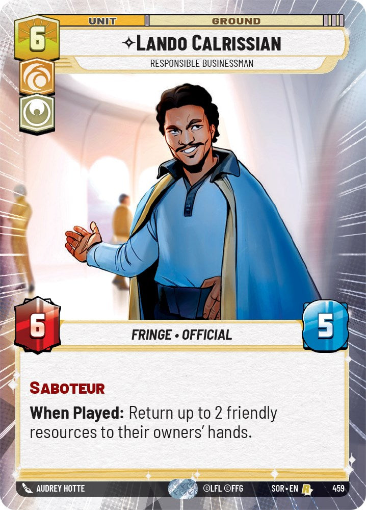 Lando Calrissian - Responsible Businessman (Hyperspace) (459) [Spark of Rebellion] | The Gaming Verse