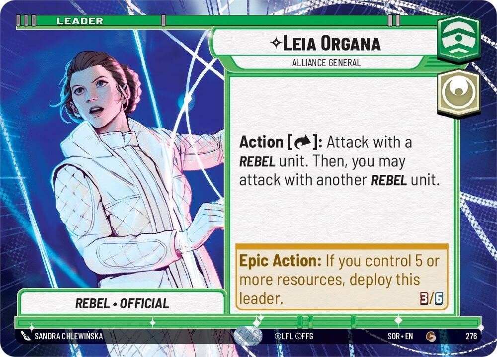 Leia Organa - Alliance General (Hyperspace) (276) [Spark of Rebellion] | The Gaming Verse