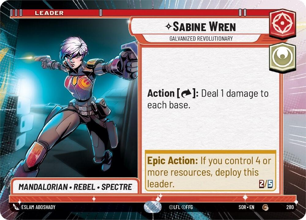 Sabine Wren - Galvanized Revolutionary (Hyperspace) (280) [Spark of Rebellion] | The Gaming Verse