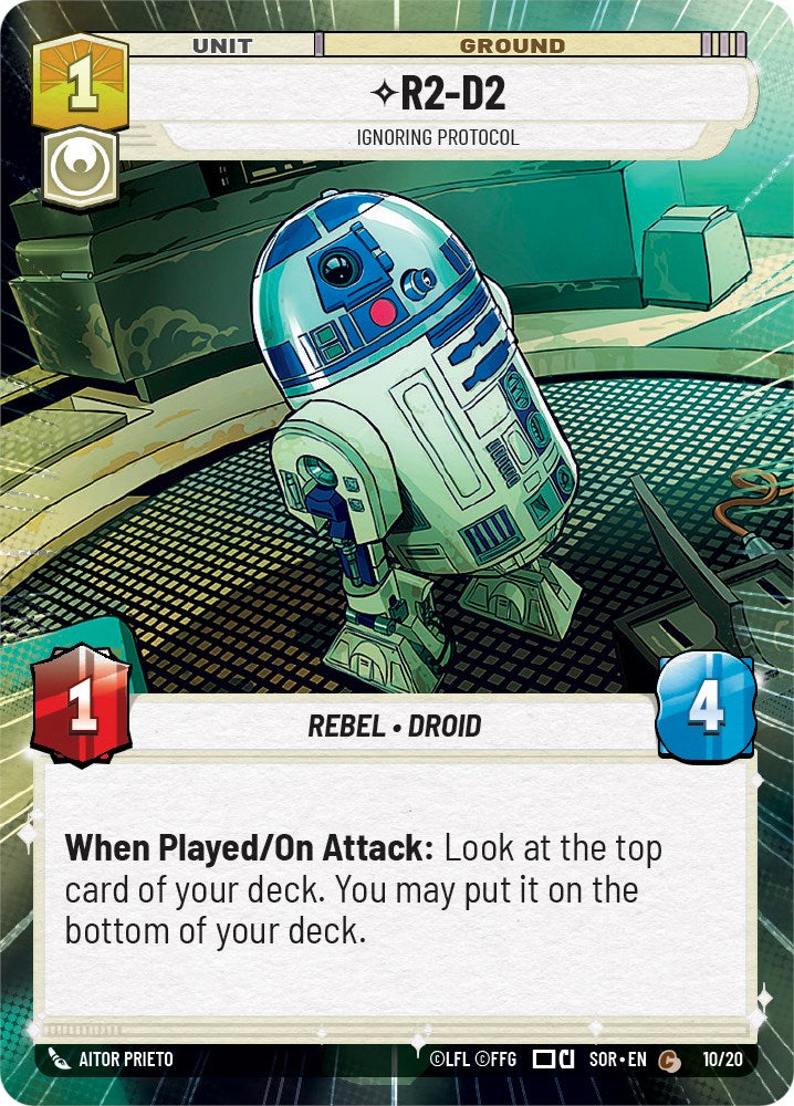 R2-D2 - Ignoring Protocol (Hyperspace) (Weekly Play Promo) (10/20) [Spark of Rebellion Promos] | The Gaming Verse