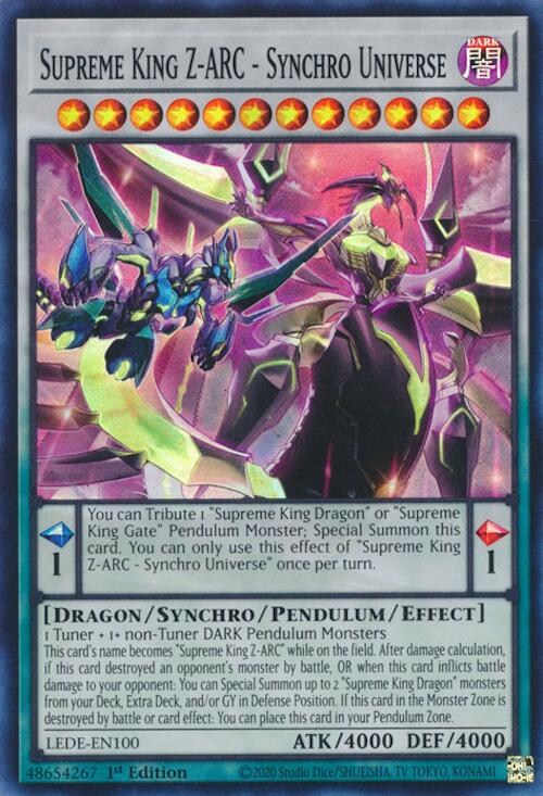 Supreme King Z-ARC - Synchro Universe [LEDE-EN100] Super Rare | The Gaming Verse