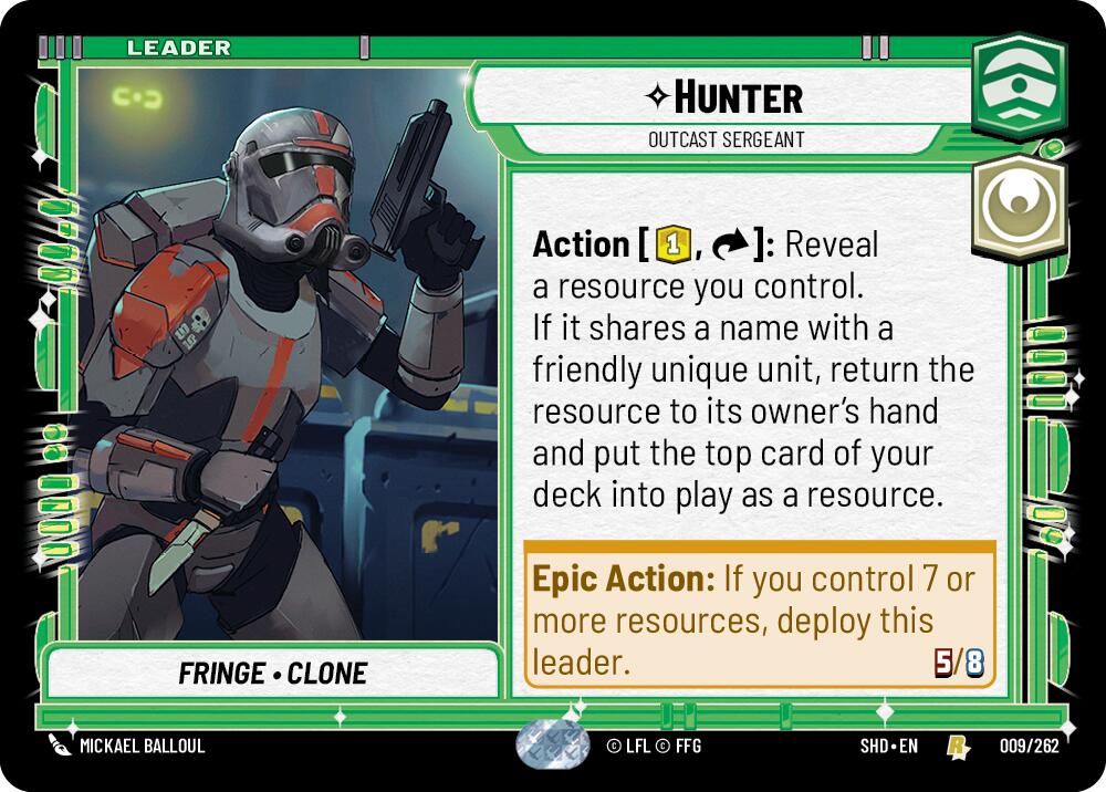 Hunter - Outcast Sergeant (009/262) [Shadows of the Galaxy] | The Gaming Verse