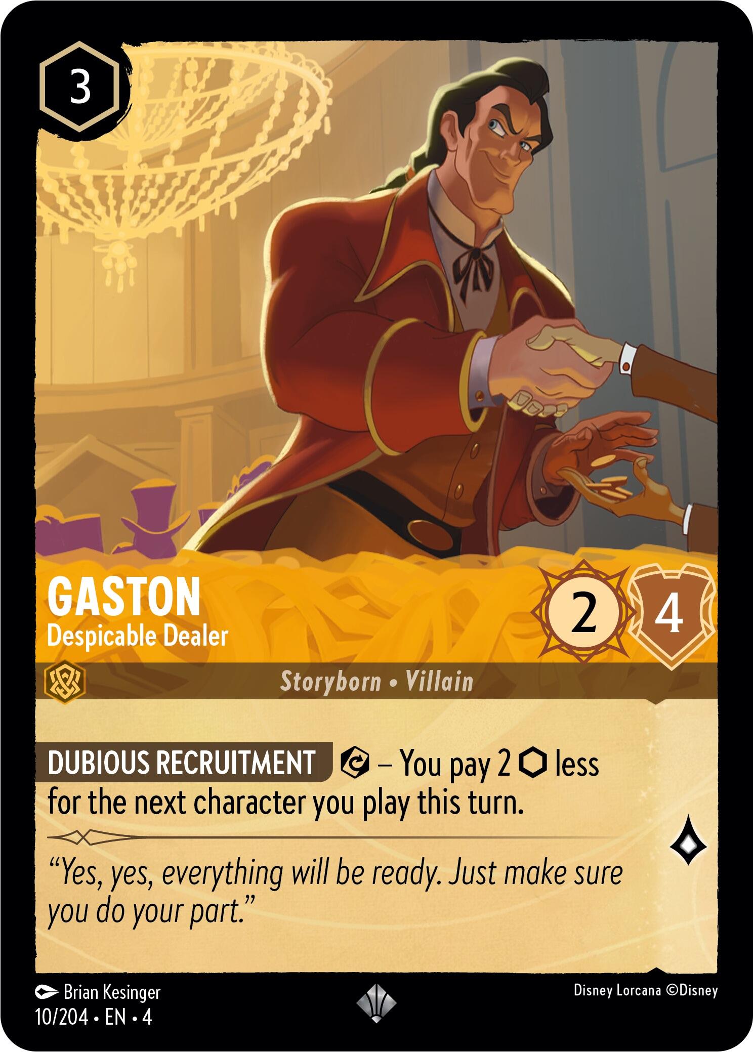 Gaston - Despicable Dealer (10/204) [Ursula's Return] | The Gaming Verse