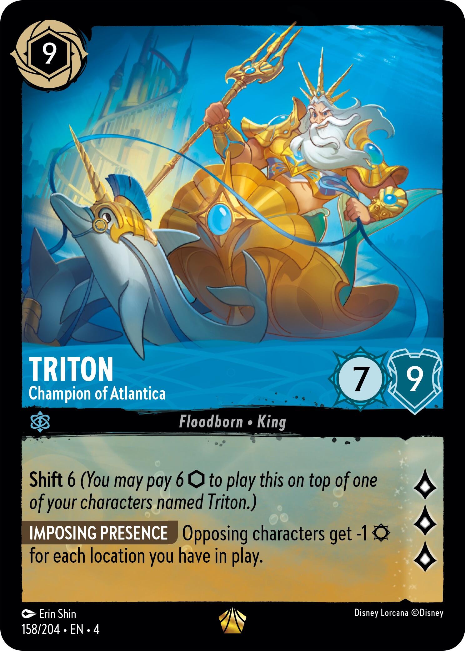 Triton - Champion of Atlantica (158/204) [Ursula's Return] | The Gaming Verse