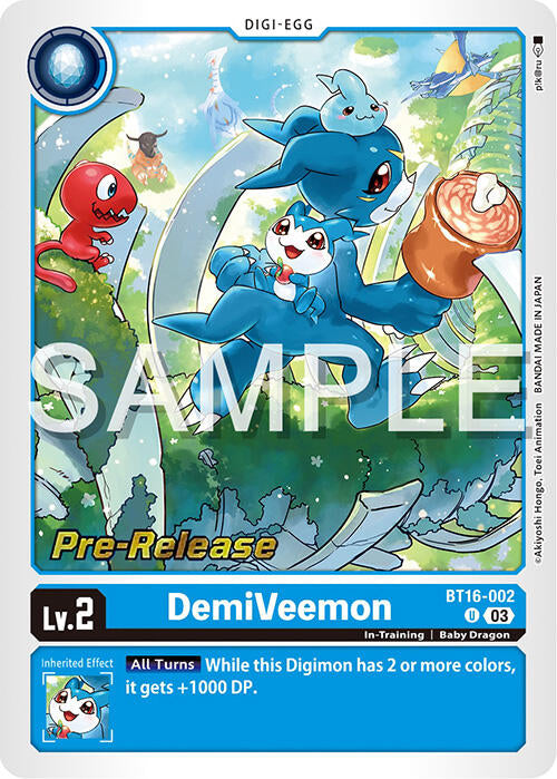 DemiVeemon [BT16-002] [Beginning Observer Pre-Release Promos] | The Gaming Verse