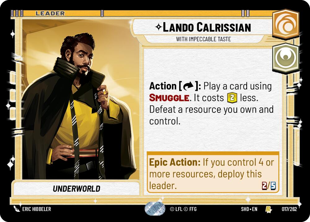 Lando Calrissian - With Impeccable Taste (017/262) [Shadows of the Galaxy] | The Gaming Verse