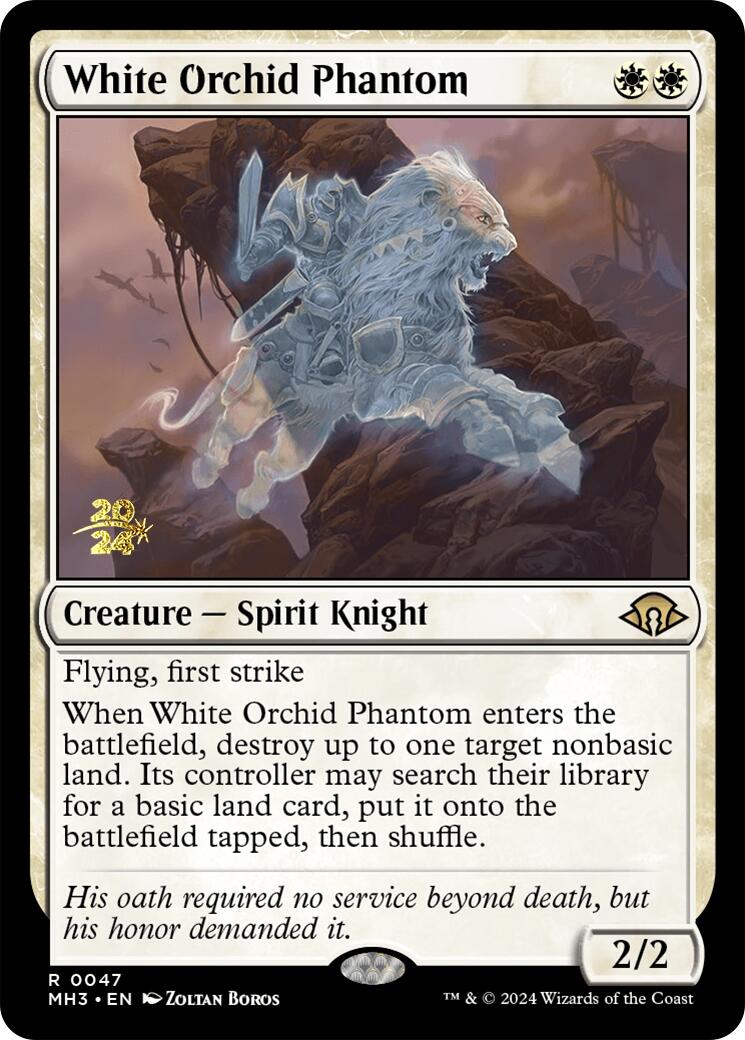 White Orchid Phantom [Modern Horizons 3 Prerelease Promos] | The Gaming Verse