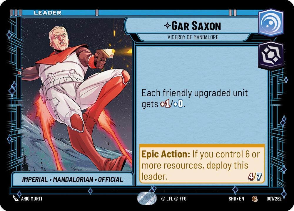 Gar Saxon - Viceroy of Mandalore (001/262) [Shadows of the Galaxy] | The Gaming Verse