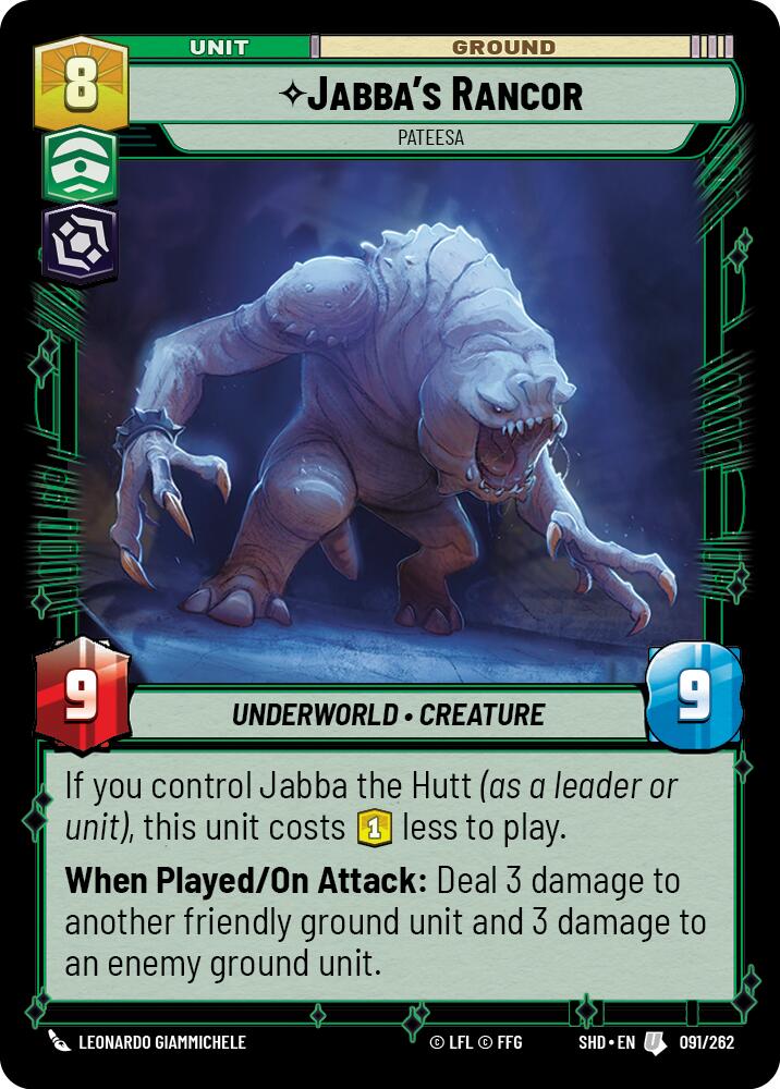 Jabba's Rancor - Pateesa (091/262) [Shadows of the Galaxy] | The Gaming Verse