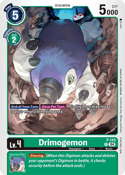 Drimogemon [P-143] (Store Tournament 2024 Jul. – Sep. Participation Pack) [Promotional Cards] | The Gaming Verse