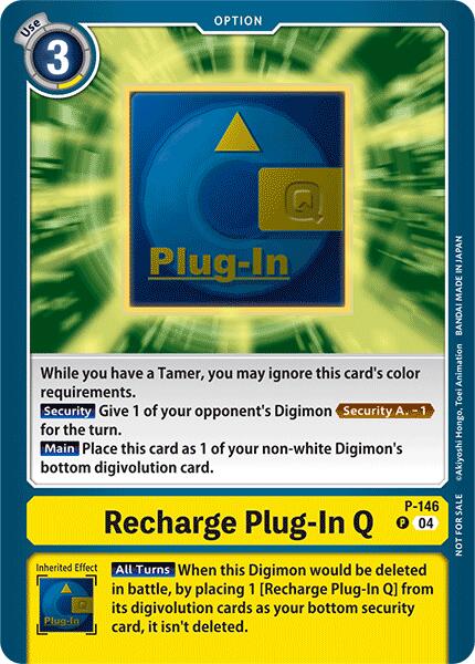 Recharge Plug-In Q [P-146] (Store Tournament 2024 Jul. – Sep. Participation Pack) [Promotional Cards] | The Gaming Verse