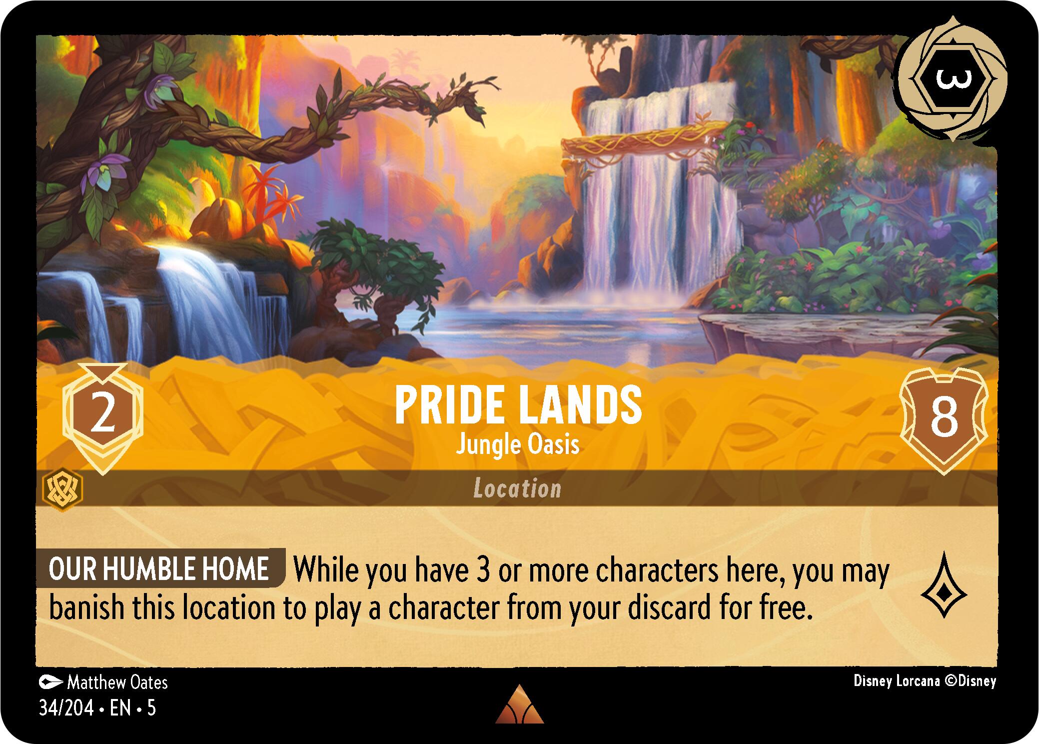 Pride Lands - Jungle Oasis (34/204) [Shimmering Skies] | The Gaming Verse